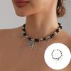 Personalisierte Liebes-Charm-Halskette Flexible Länge Quasten Schmuck Modeaccessoire Geschenk für Frauen Mädchen