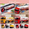 Childrens Large Plastic Fuel Tanker Inertia Drive With Lights Engineering Vehicle For Interactive Play