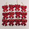 12Pcs/Set Creative Christmas Bowknot Pendant 3D Bowknot Hanging Pendant  Party Supplies