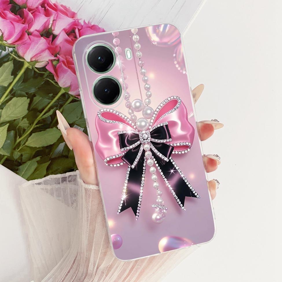 Clear For Xiaomi Poco X7 Pro Case Cover Cute Cat Fashion Butterfly Funny Painted Casing For Poco X7Pro 2412DPC0AI 2412DPC0AG
