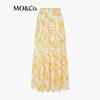 MO&Co. Floral Print High-Waist Tiered Skirt