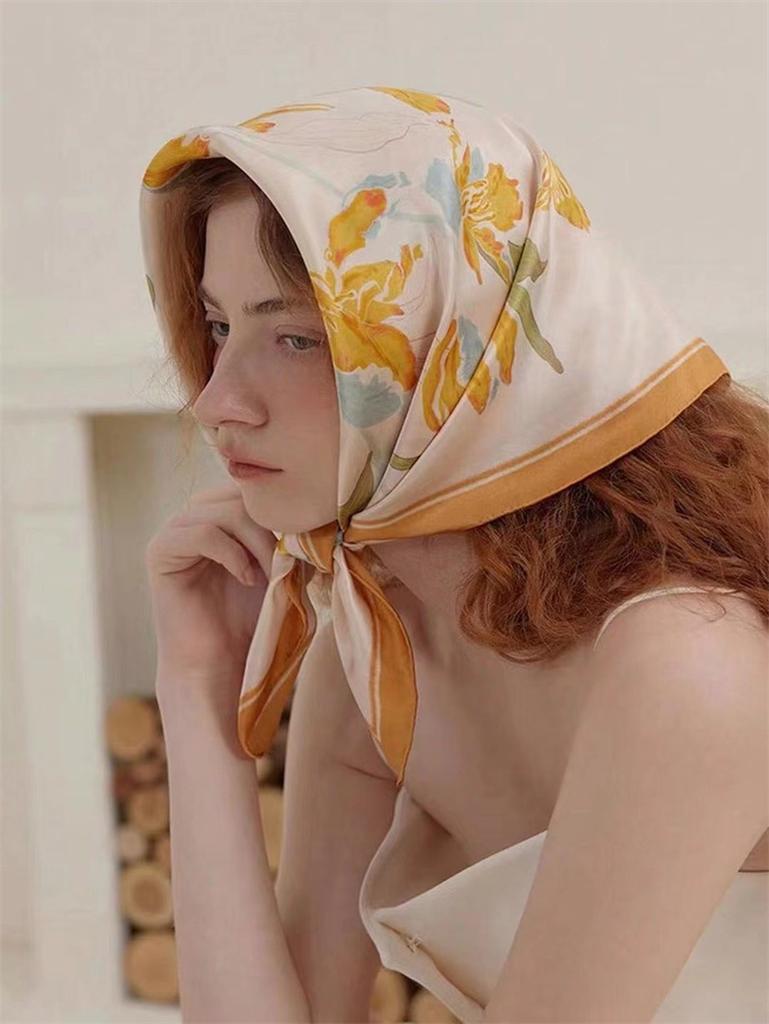 Nice Small Scarf Korean Ins Style All-match Fashion Summer Decorative Square Tie Hair Band Thin