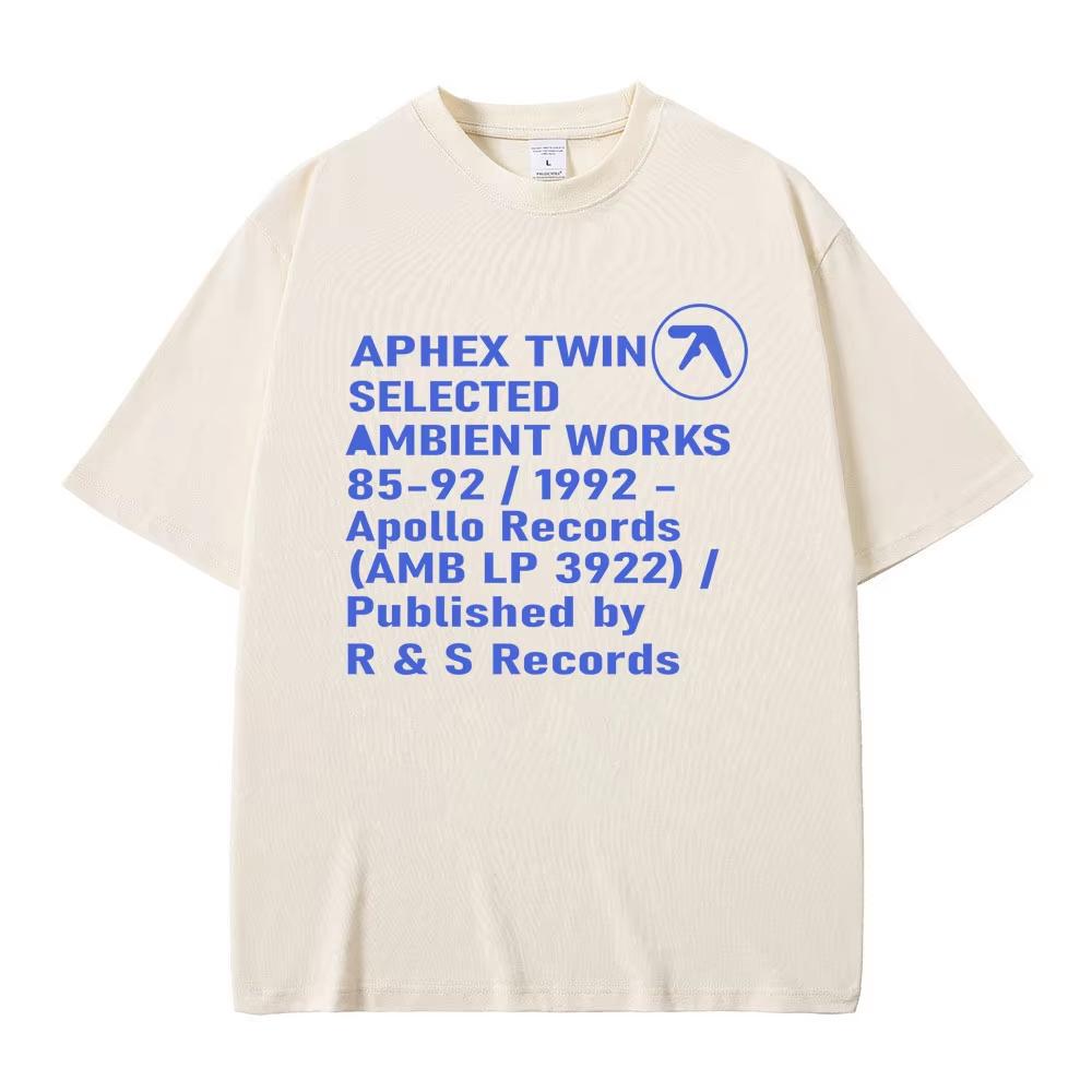 2026 Hot Sale Aphex Twin Graphic Print T Shirt Y2K Men Women Hip Hop Streetwear T-shirt Retro Vintage Graphic Oversized T Shirt