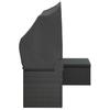 VidaXL 3-seater Garden Sofa with Roof and Footrest Black 362334