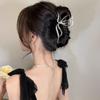 Large Bowknot Women Hair Claw Clip for Thick Thin Hair Accessories Trendy Elegant Gold Silver Metal Streamer Crab Clamp Jewelry