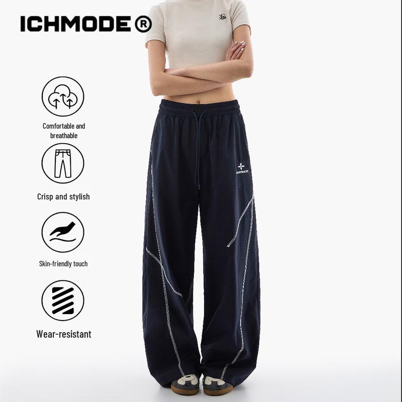 ICH MODE Women s Lightweight Wide-Leg Casual Pants XL