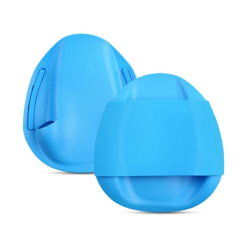 2 Pack Swim Training Paddles Ergonomic Design Silicone Texture Perfect for Freestyles Backstroke Breaststroke Swimmers