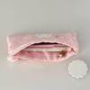 INS Pink Cute Star Bunny Pencil Case Aesthetic Portable Girl Makeup Bag Pouch Stationery Organizer Kawaii School Supplies Gifts