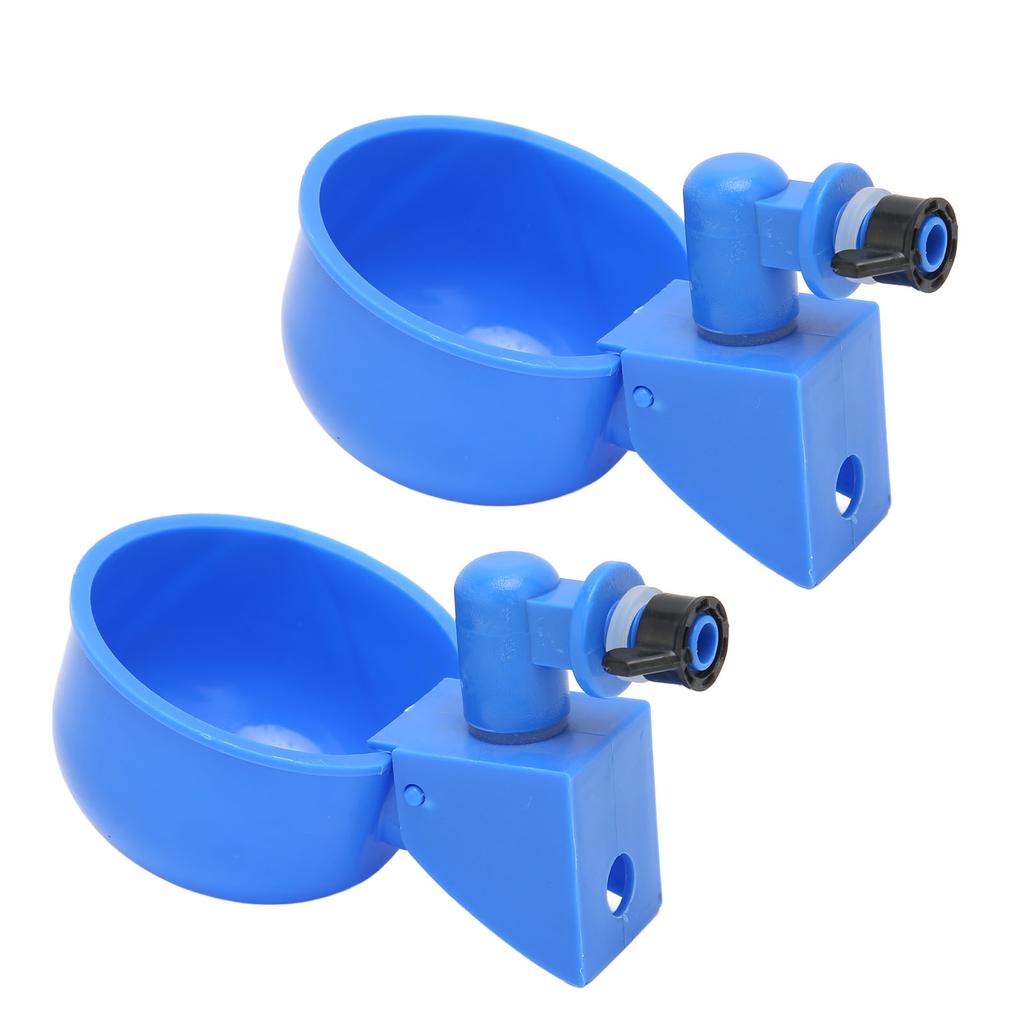 2Pcs Automatic Chicken Water Cup Anti Rust Simple Installation Use Blue Chicken Water Feeder for