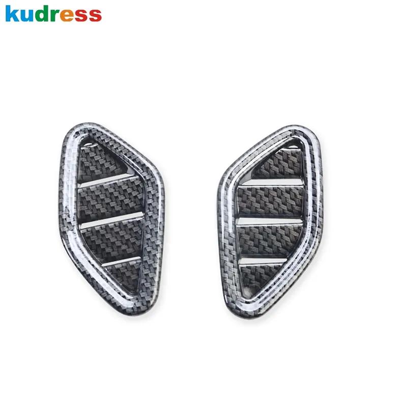 Für MG Zs SUV 2017 2018 Kohlefaser Auto Front Obere Klimaanlage Lüftungsauslass Abdeckung Verkleidung Innenzubehör