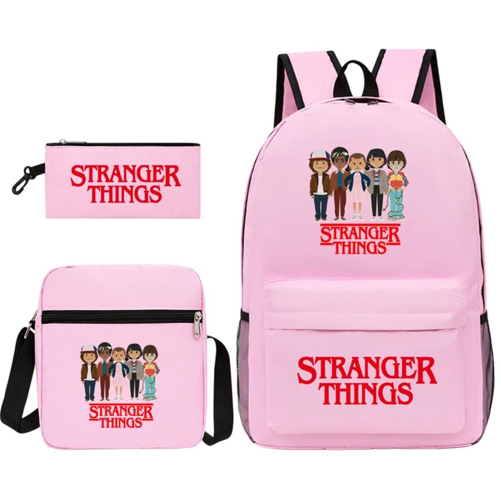 Mochila Periférica Impresa de Cine y Televisión, Estuche, Bolso de Hombro, Set de Tres Piezas