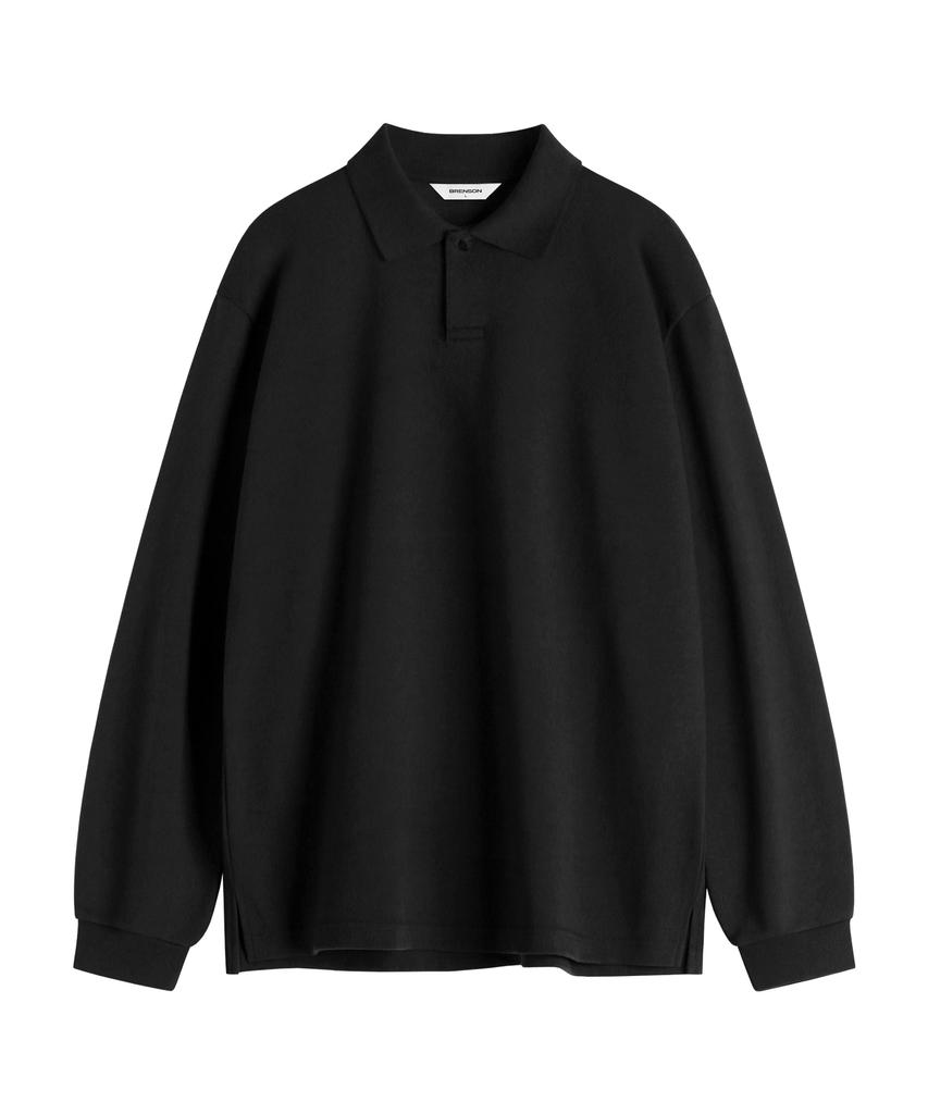 BRENSON Relaxed Double Cotton Collared Long Sleeve Tee ( 8 Colors )
