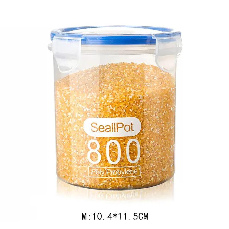 Transparent Moisture-Proof Storage Jar for Dried Fruits, Grains & Cereals - Sealed Fresh-Keeping Box for Home or Refrigerator Use