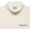 Fear of God Essentials High Neck Reflective Logo Solid Color Fleece Hoodie Unisex Tops Light-Oatmeal FOG-FW21-186