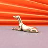 Brass Wangcai Zodiac Dog Antique Decor - Small Bronze Sleeping Dog Tea Pet