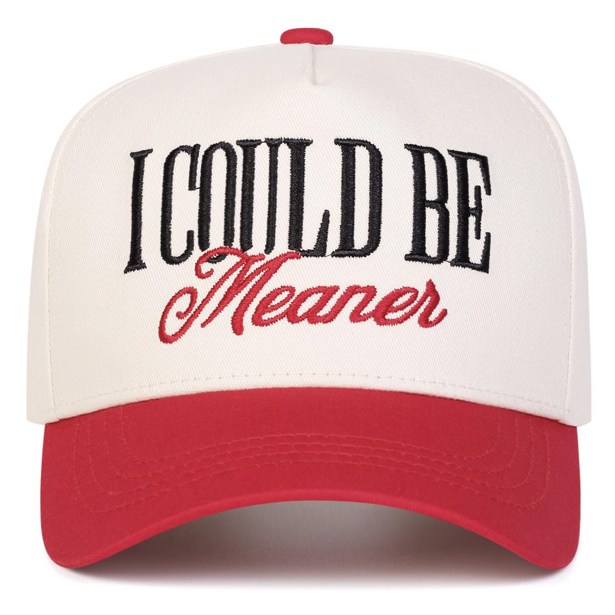 

Unisex I COULD BE MEANER Embroidery Baseball Caps Spring Autumn Outdoor Adjustable Casual Hats Sunscreen Hat Sports Cap красный