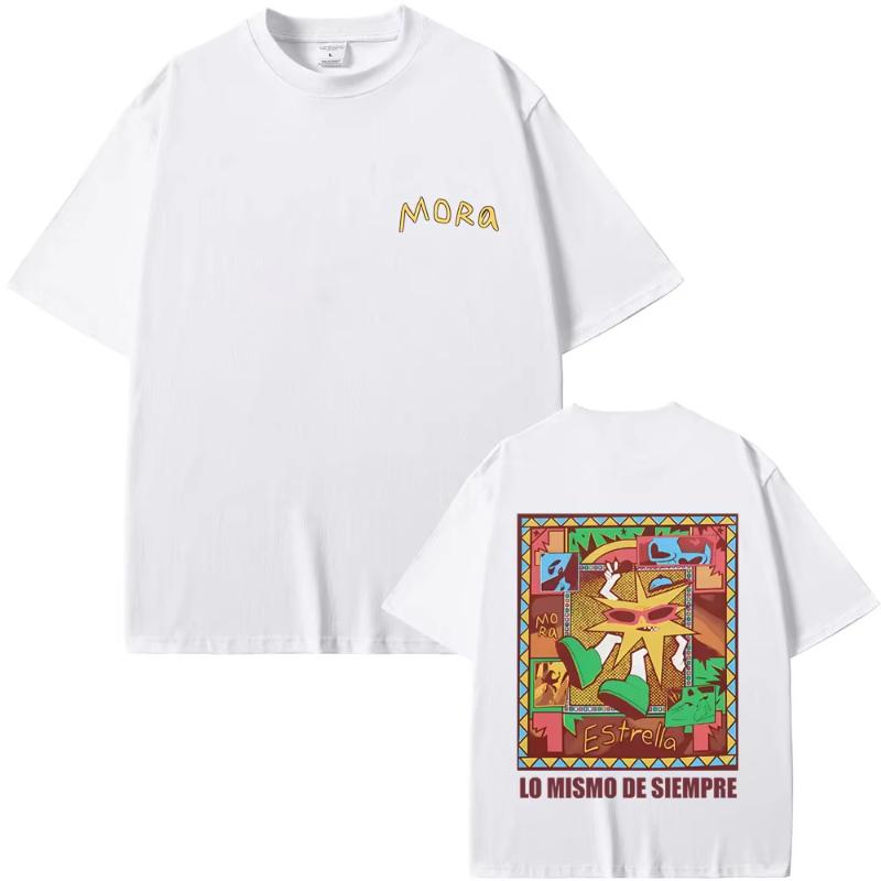 

Rapper Mora Lo Mismo De Siempre Graphic T-shirts Men Women Cotton Casual Oversized Tshirt Male Hip Hop Fashion Pop Music T Sh... 5XL різнокольоровий