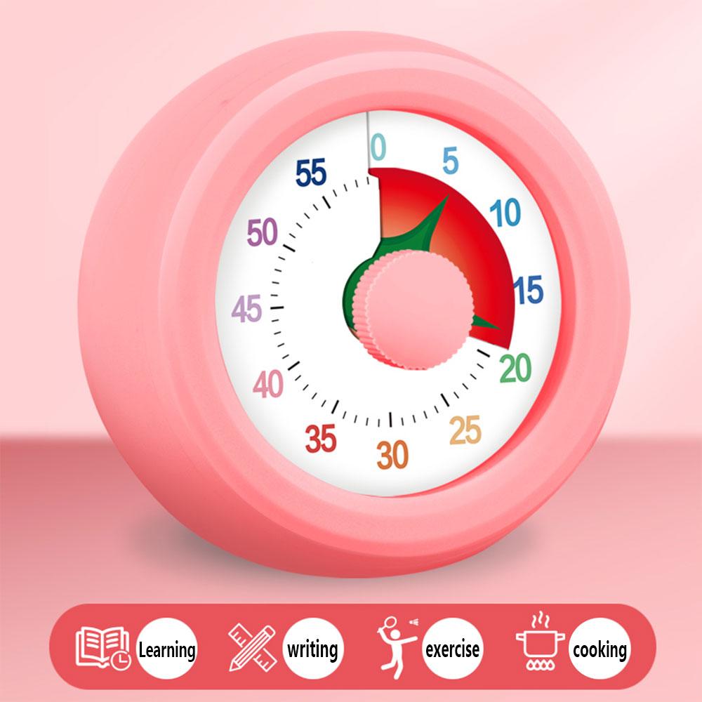 Round Visual Countdown Timer Fruit Pattern 60 Minute Time Management with Alarm Kids Study Classroom Kitchen Cooking Home Use3