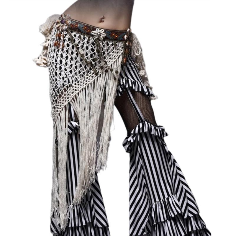 

Ethnic Belly Dance Wrap Belt Hip Skirt Stage Performances Props Waist Accs 1 білий