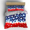 Red and Blue Gradient Star Pattern Bedding Set for Kids Luxury Gift 3pcs Digital Print Comforter Set Soft Comfortable Breathable