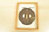 Used Antique Japanese Samurai Sword Iron Tsuba Bird & Firefly Design Yamashiro Nobuie