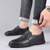 Casual leather shoes men's new British style 2025 texture trend soft leather one-pedal leather shoes