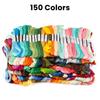 100 Pcs Floss Random Color Cross Stitch Embroidery Thread Rainbow Color Handmade Embroidery Thread for DIY Sewing