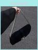Vintage Velvet Chain Shoulder Bag Classic Style Soft Small Square Bag For Everyday