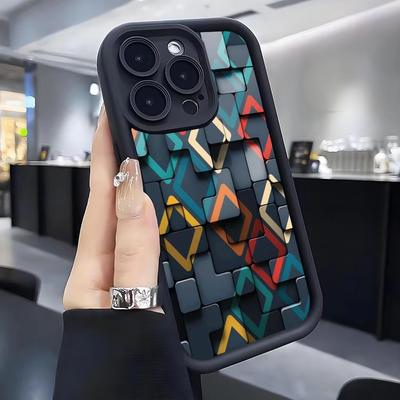 Fashionable Building Block Pattern Phone Case For Samsung Galaxy S23 S24 S25 Ultra S22 S21 S20 Plus FE A15 A35 A54 A55 5G Cover