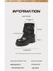 Augusden Women's Black Martin Boots 2025 - New Autumn Thick Sole Ankle Boots