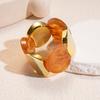 Exaggerated Personality Colored Acrylic Irregular Round Spliced Elastic Bracelets for Women Fashion Temperament Bangle Jewelry