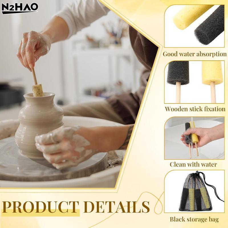 1/2PC Ceramic Shaping Sponge Pottery Pull Blank Tool Water Absorbing DIY Ceramic Handicraft Blank Finishing Replenish Water Tool