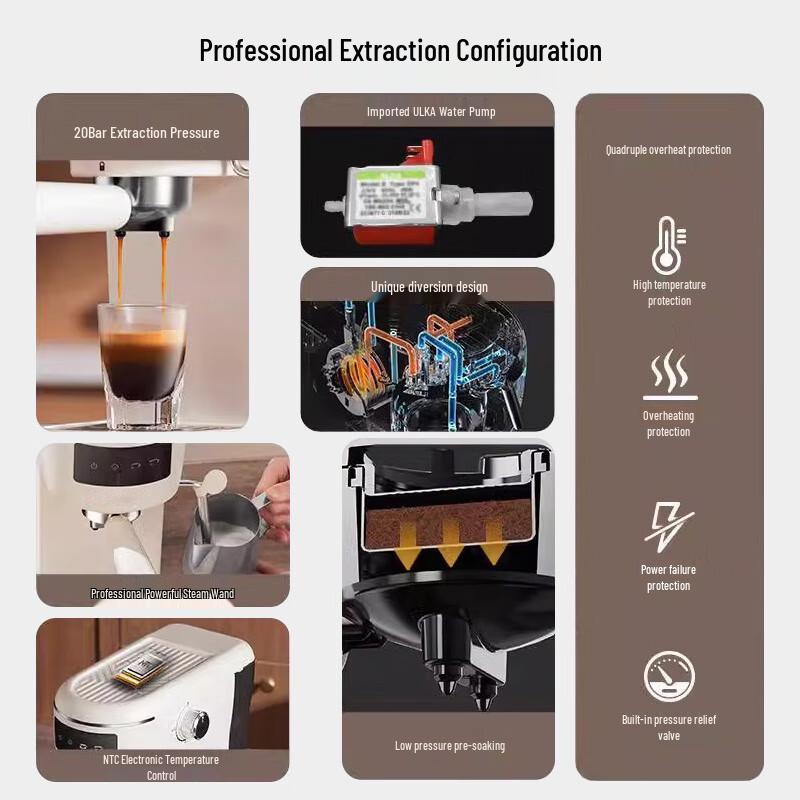 AILISI Little Puff Semi-Automatic Espresso Machine