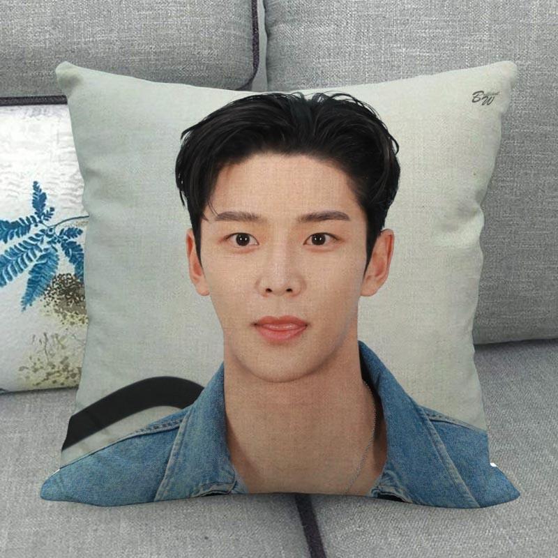Custom ROWOON Pillowcase Wedding Decorative Cotton Linen Pillow Case For Home PillowCover 45X45(One Sides)