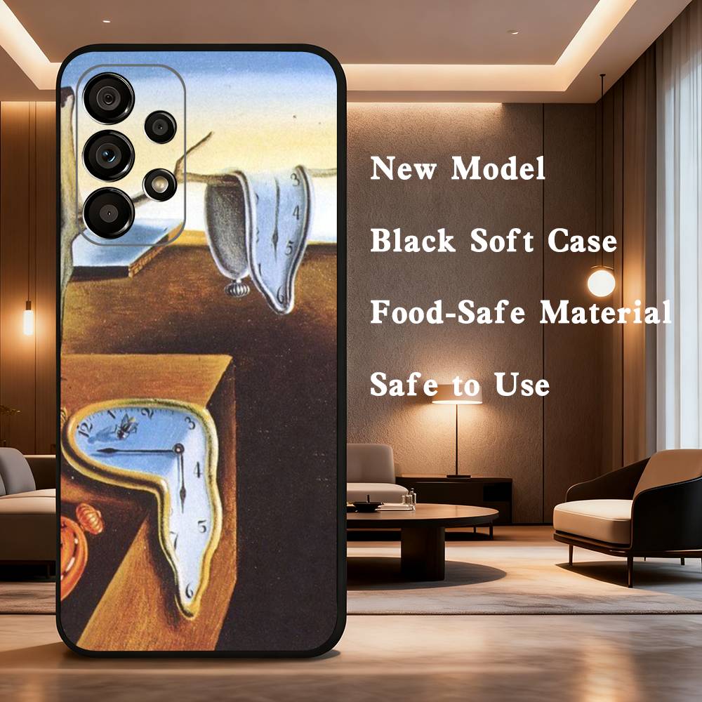

Etui Salvador Dali Painting Phone Case Soft black protective case for Samsung Galaxy A32,A10,A71,A11,A12, A13, A31, Note 10,etc. Samsung A73 5G