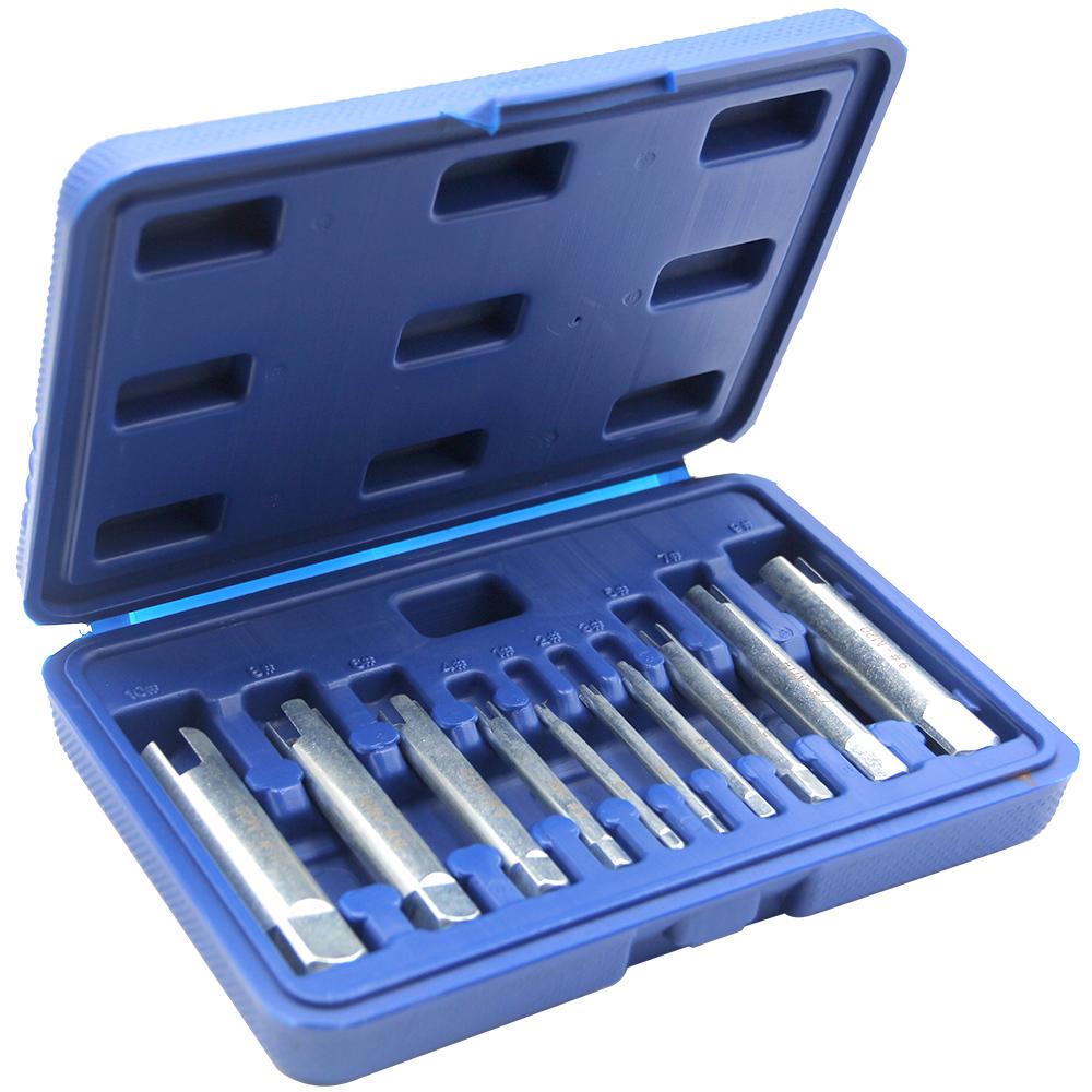 

10pc Broken Head Tap Extractor M4-M22 Hand Thread Extractor Broken Thread Tapping Counter Thread Tap Tool Set