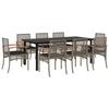VidaXL Ensemble à Manger de Jardin avec Coussins 9 pcs, Table et Chaise de Terrasse, Meubles de Patio, Mobilier d'Extérieur, 3213623
