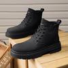 Martin Boots Winter High-top British Style Leather Shoes Trendy Retro Casual Short Leather Boots Thick-soled Heightening Shoes