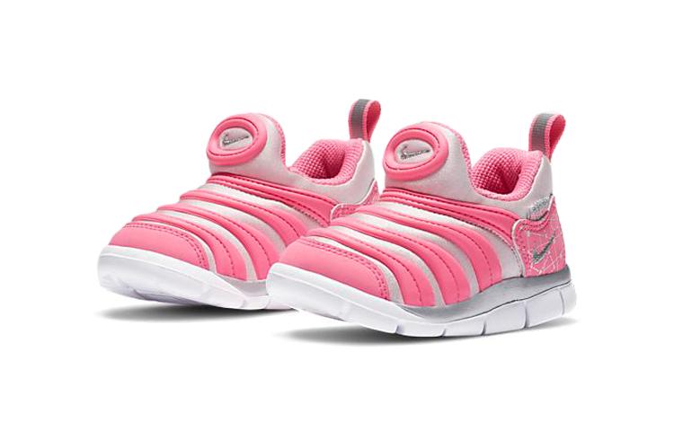 Nike Dynamo Free Caterpillar Low top Sports Casual Shoes Pink Gray Infant And Toddler DC3273-606