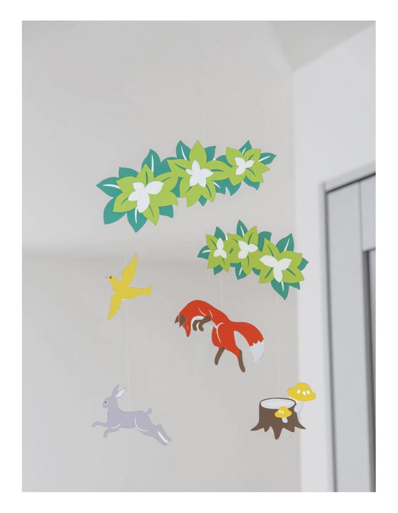 Mobile "Forest Path - Animal Trail" Gift, Adult Interior, W35cm x H42cm, Mobile Brand Born in Japan