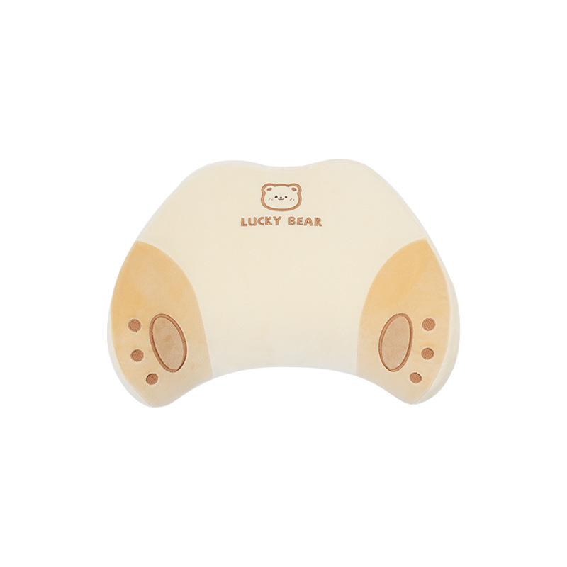 Car Headrest Neck Support Pillow Pair, Cute Bear & Rabbit Memory Foam Plush Lumbar Support Backrest.