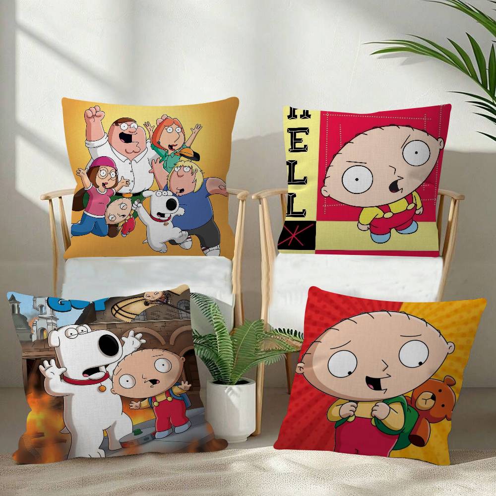Anime FFamily movie GGuy Personalized picture text home decorative pillows Household Gifts 45x45cm