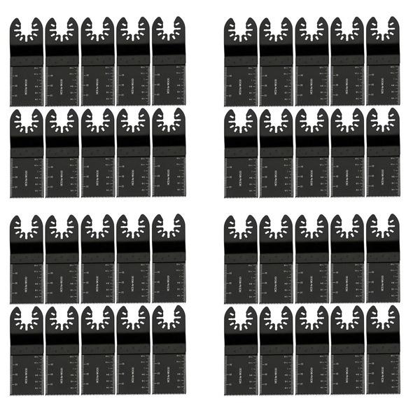 New Stronger 50PCS 34mm Carbon Steel Coarse Cutter Saw Blades Bi-metal Straight Wood Mix Oscillating Multitool Power Tool Kit