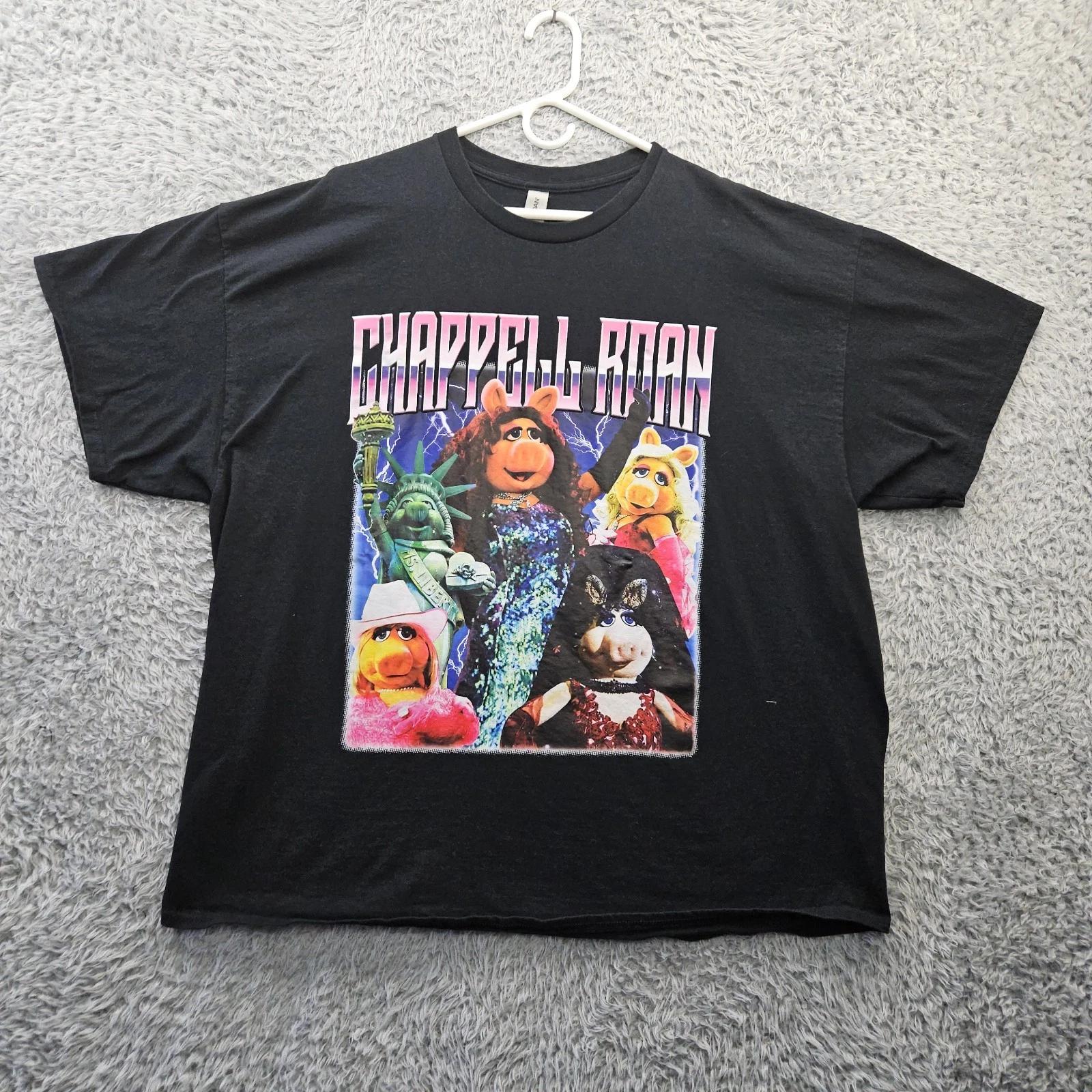Chappell Roan 100% Cotton T-shirt Mens Tees Top 3XL Miss Piggy Black Gildan Heavy Cotton Muppets S