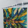 Colorful Geometric Shower Curtain Bathroom Decor Waterproof Fabric Shower Tarpaulin Various Sizes Available (175x203cm)
