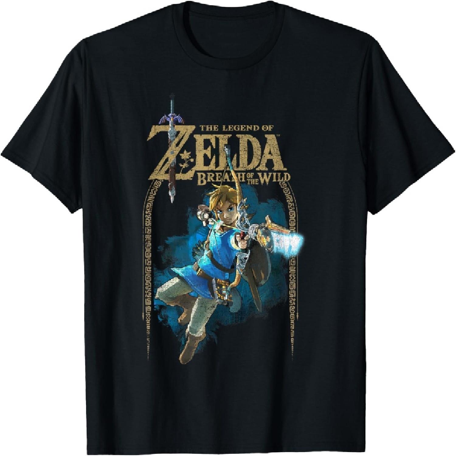Zelda Breath Of The Wild Link Arch Shot Logo T-Shirt S