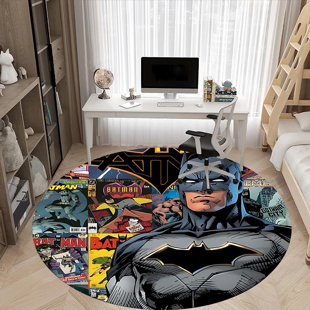1pc Batman Comics Office Round Area Rug, Under Office Chairs Bedroom Living Room Home Decor, Room Deco, Available in Various Sizes