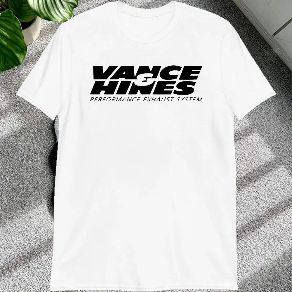 

S5XL VANCE HINES Printed Man TSHIRT Inspired Motorcycle Racing Exhaust Systems Male T Shirt Casual Loose Harajuku Soft Tee 1 S