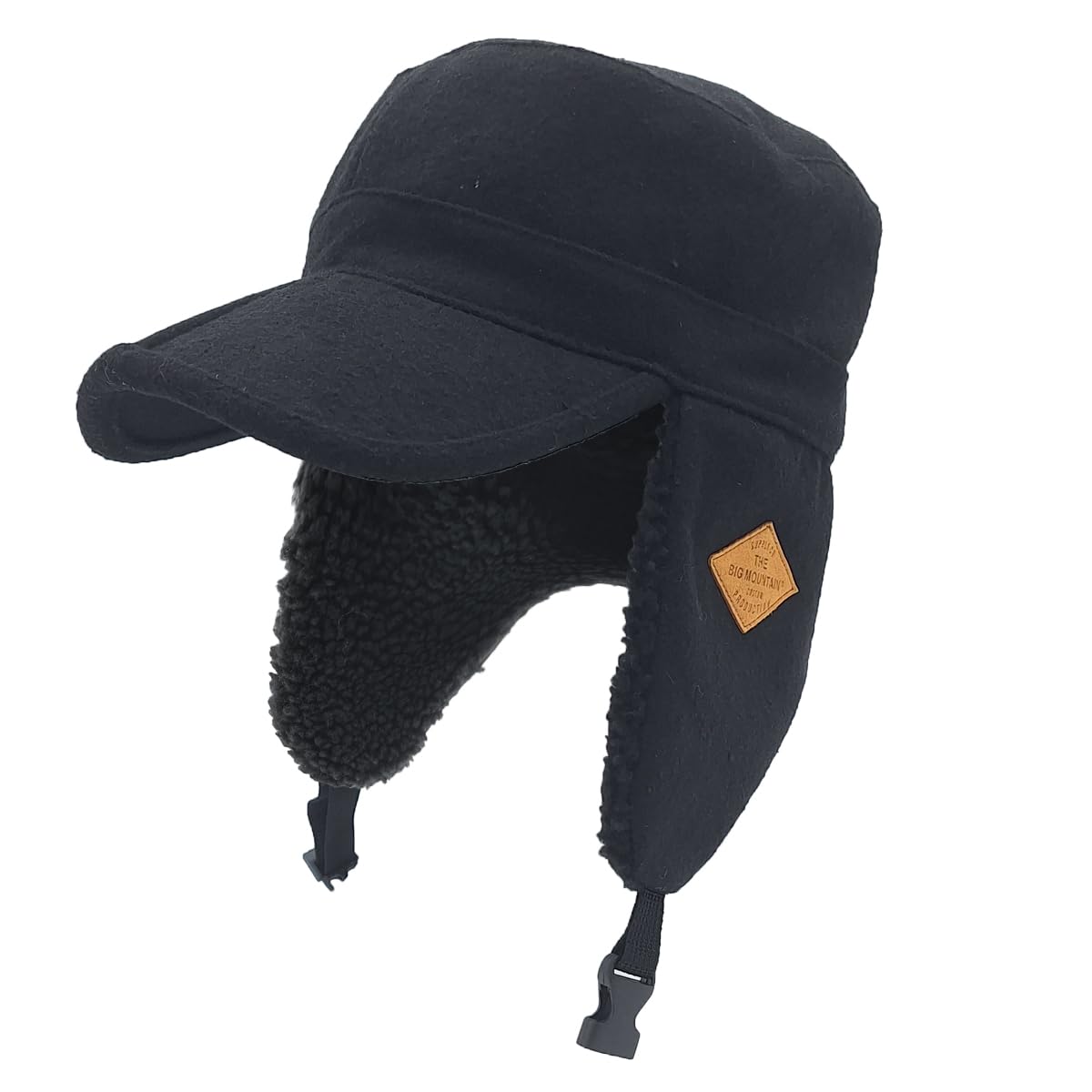 

Белая бейсболка с откидным козырьком Deep Forest, с ушами, для улицы, с внутренними флисовыми клапанами, компактная, 2-сторонняя (черный) чёрный