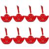 8pcs Chinese New Year Cny Outdoor Red Decor Festival Bonsai Money Tree Pendant For Festive Celebrations